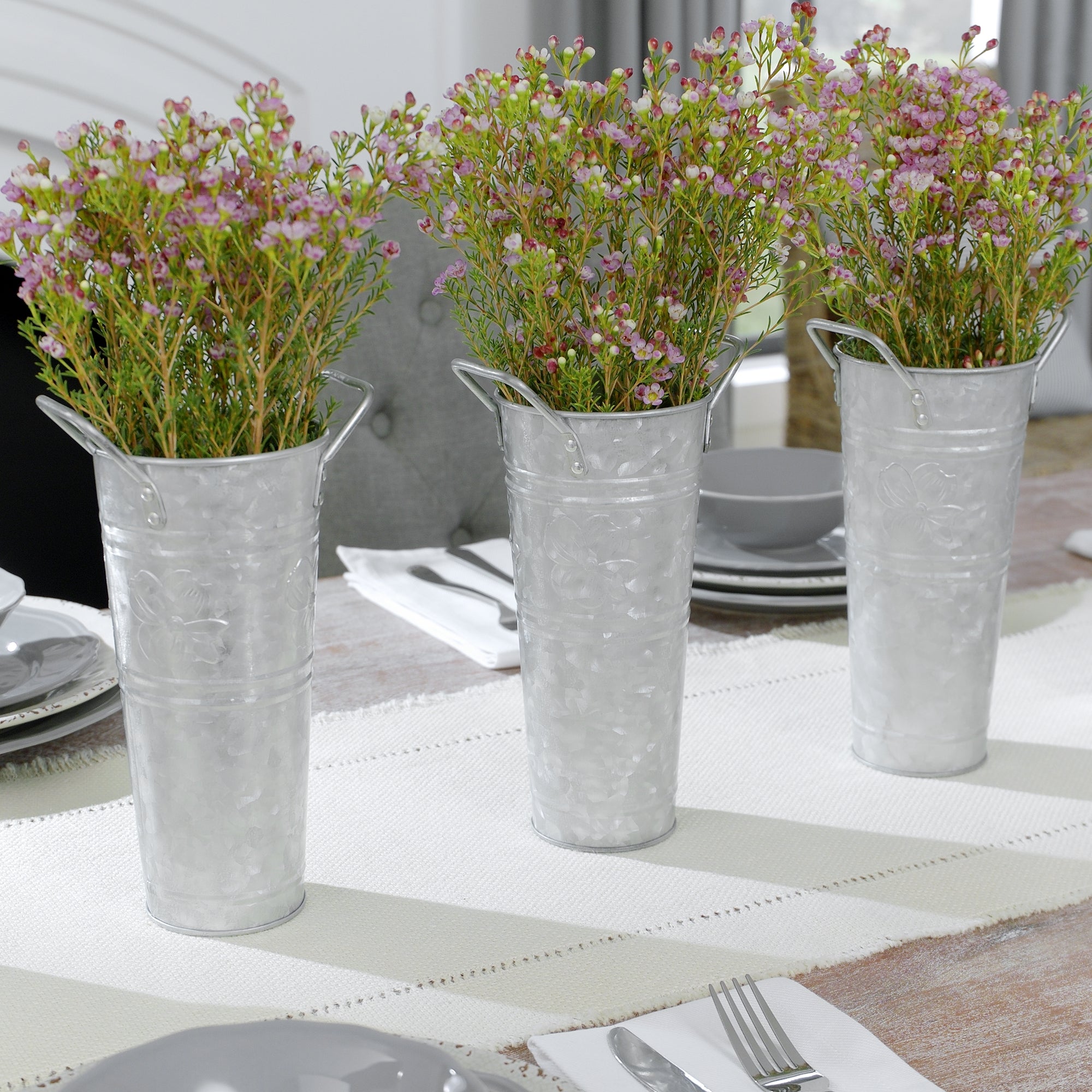 Walford Home Reintroduces Its Galvanized Flower Vase Set This Spring