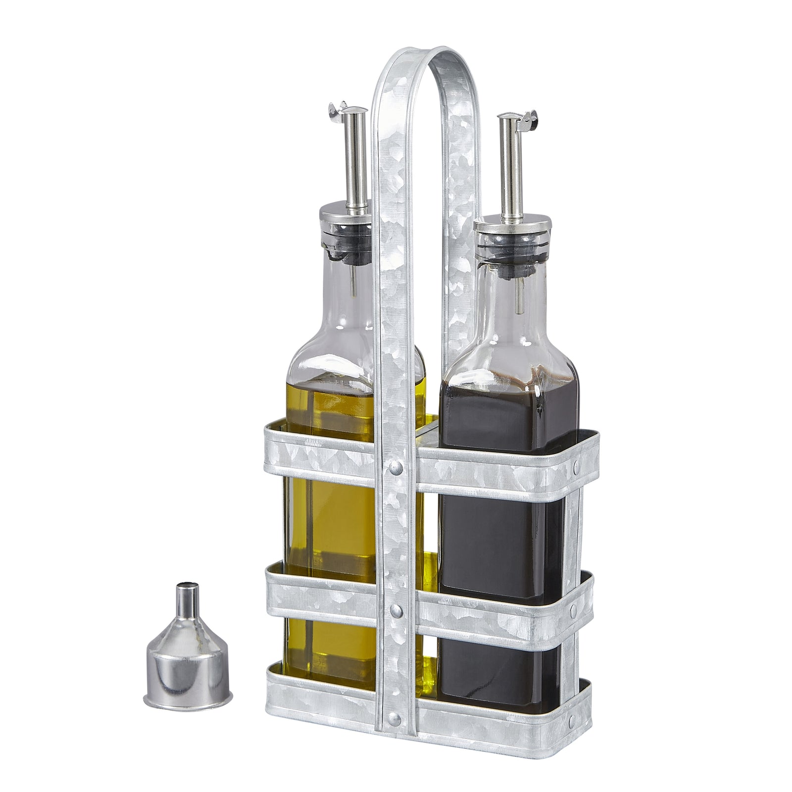 Farmhouse Oil and Vinegar Set with Holder by Walford Home