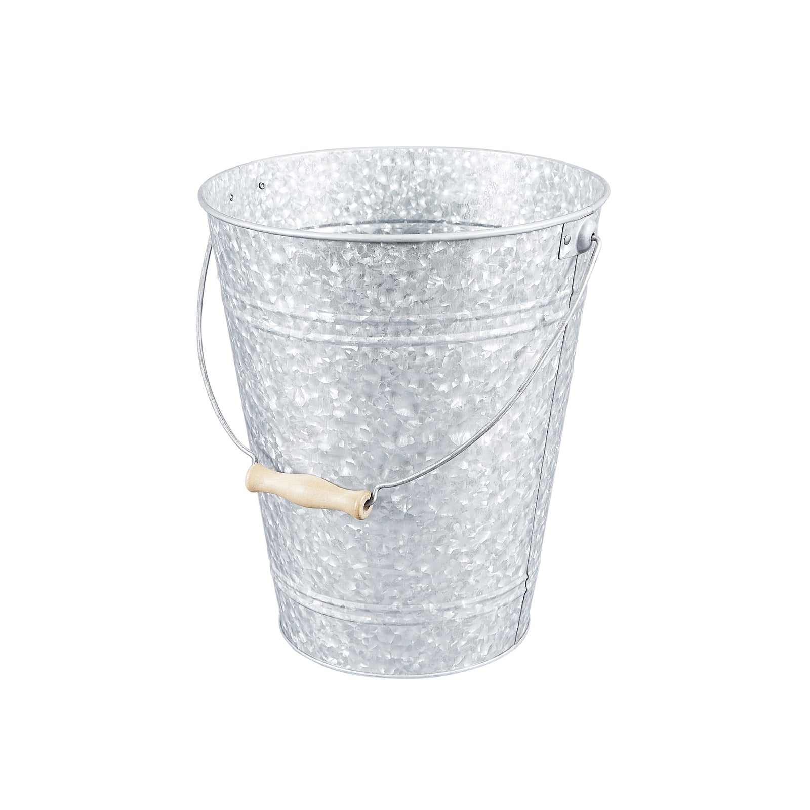 Decorative Farmhouse Galvanized 3-Gallon Wastebasket Designed by Walford Home