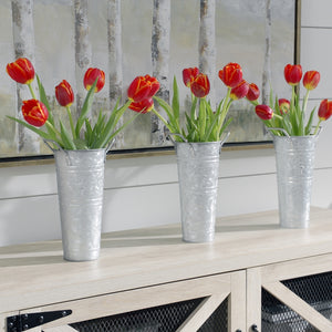 Walford Home Set of 3 Farmhouse Decor Vases/French Flower Buckets