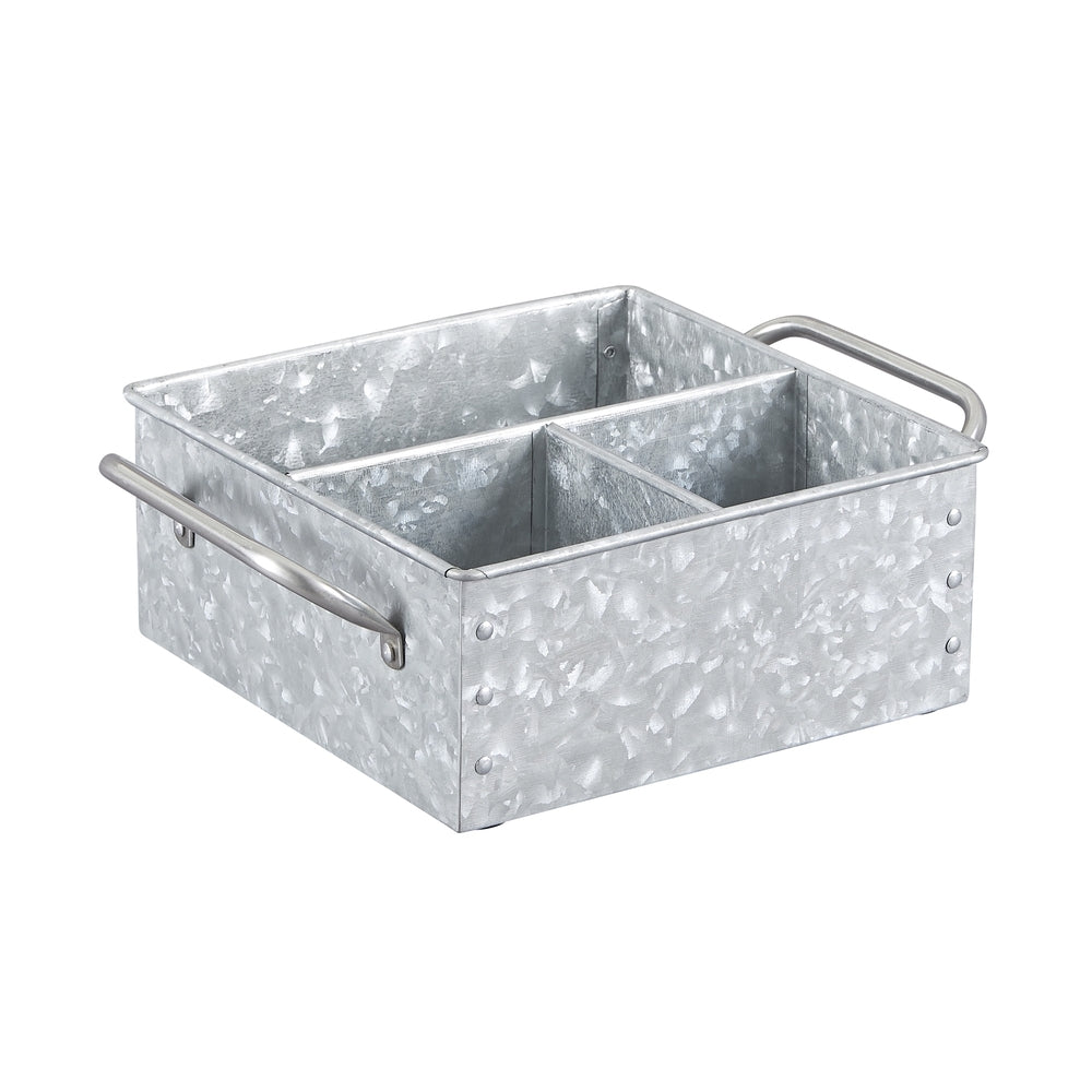 Farmhouse Galvanized Square Storage Tray by Walford Home