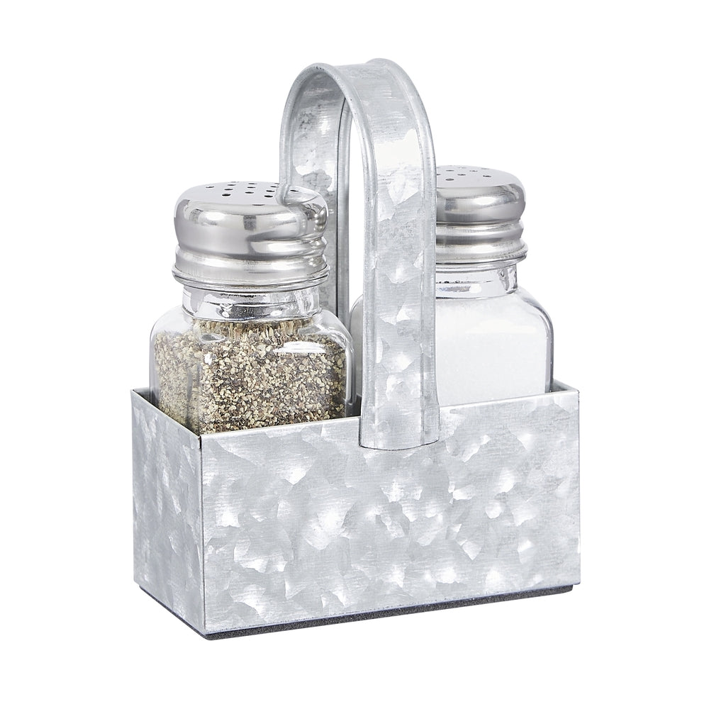 Farmhouse Salt and Pepper Shaker Set with Caddy by Walford Home